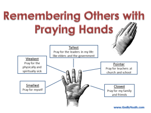 How I was taught to remember others when praying.